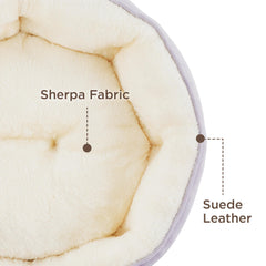 Bedsure cama para perros pequeños relleno ultra suave; apoyo cómodo para cabeza y cuello
