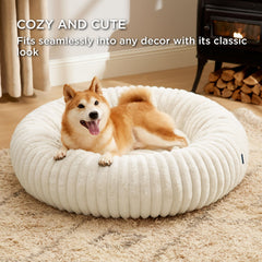 Bedsure cama para perros redonda con bordes elevados que apoyan cabeza y cuello