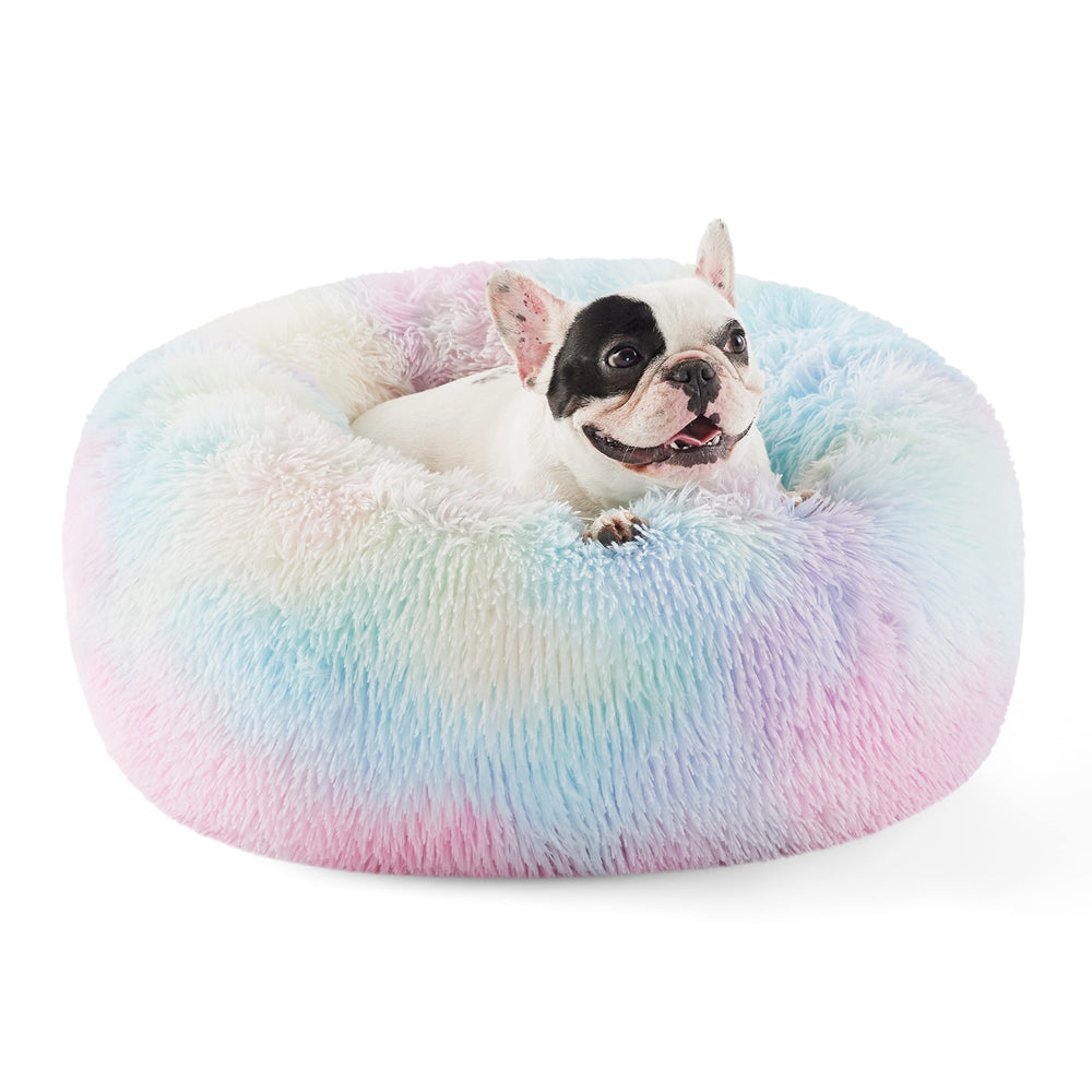 Bedsure cama para perro redonda con relleno suave para comodidad.