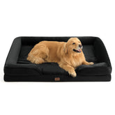 Bedsure Cama XL para Perro, descanso profundo gracias a la espuma de alta densidad.