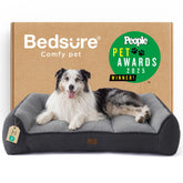 Bedsure cama para perro XL ortopédica con funda impermeable, protege contra derrames.