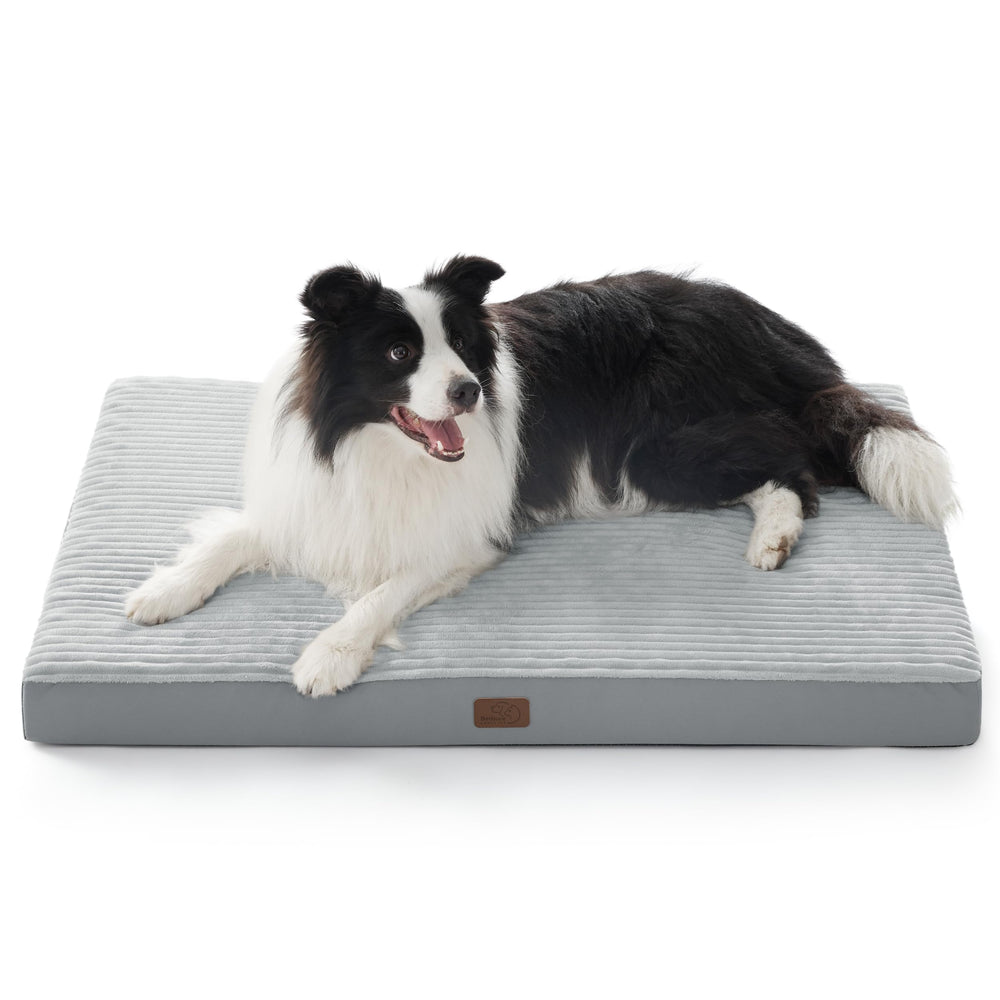 Bedsure cama para perro XL para jaula, descanso cómodo y estable.