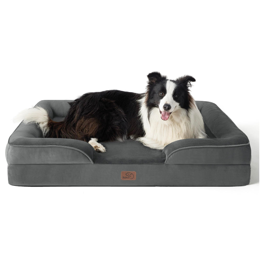 Bedsure cama ortopédica para perros grandes con soporte estable para articulaciones.