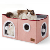 Bedsure casa gato amplia frontal: espacio cómodo para descansar.