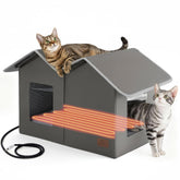 Bedsure casa para gatos, exterior impermeable, refugio cálido para felinos al aire libre.