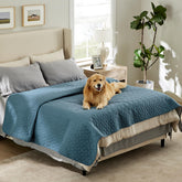 Bedsure cobertor cama impermeable para perros azul, protege muebles y cama de accidentes