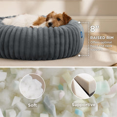 Bedsure cubierta desmontable lavable, facilita la limpieza de la cama para perros.