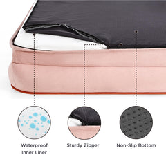 Bedsure cubierta impermeable protege la espuma ante derrames y accidentes.