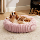 Bedsure cama perro mediana rosa empolvado, cama envolvente para dormir cómodo