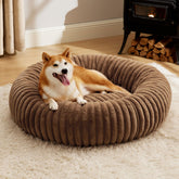 Bedsure cama donut grande con pelo falso, cómodo para descansar
