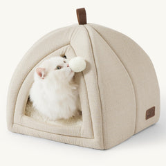 Bedsure Gato Cueva Cama 2 en 1: refugio cómodo para siestas tranquilas.