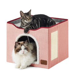 Bedsure cueva para gatos con interior espacioso para descansar.