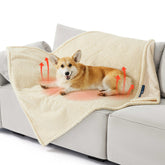 Bedsure manta auto-calentante para perros grandes con forro sherpa suave.