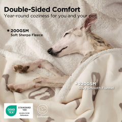 Bedsure manta impermeable con forro TPU protege muebles y camas.