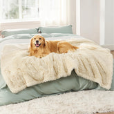 Bedsure manta-impermeable para perros grandes en crema protege muebles de derrames