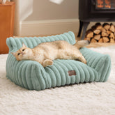 Bedsure sillón gato con diseño de tres lados para soporte cómodo de cabeza y cuello.