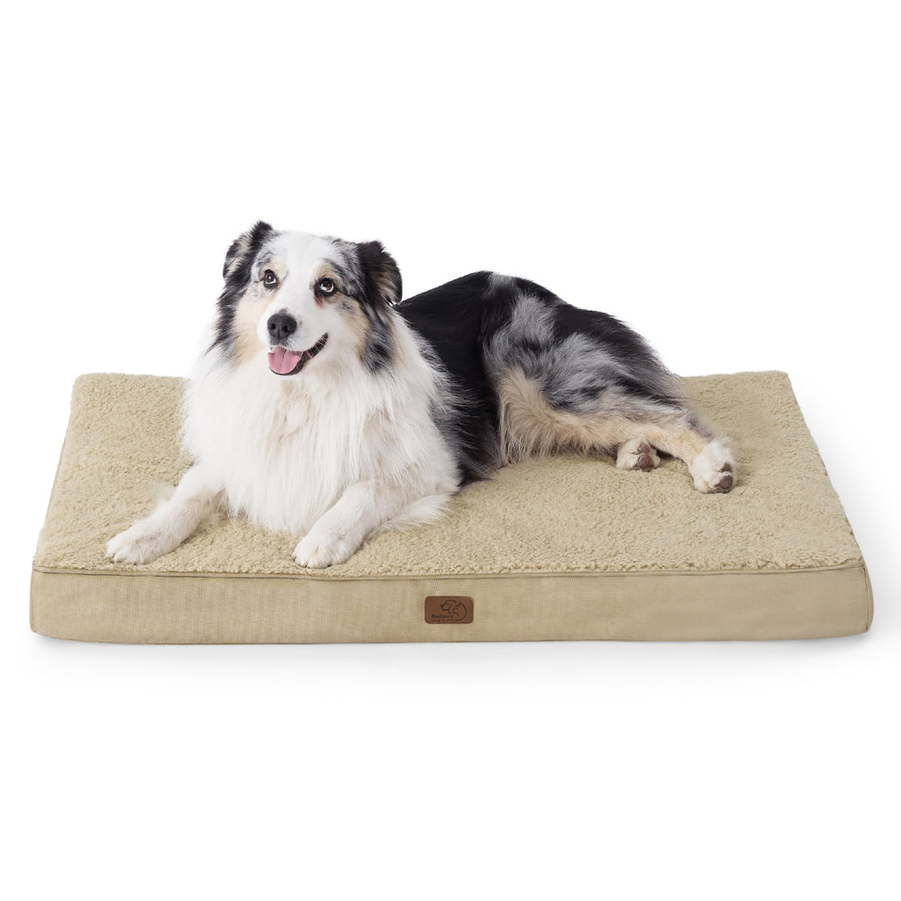 Cama Bedsure XL para perro en jaula con espuma ortopédica que favorece el descanso