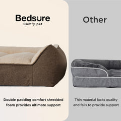 Bedsure cama ortopédica XL con sherpa suave para calor y confort nocturno.