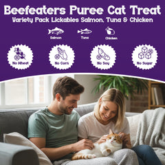 Beefeaters gatos puré pollo: opción sabrosa para entrenamiento diario.