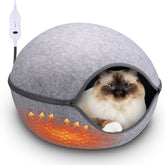 Beeveer cama caliente para gatos: cueva interior que ofrece calor y privacidad.