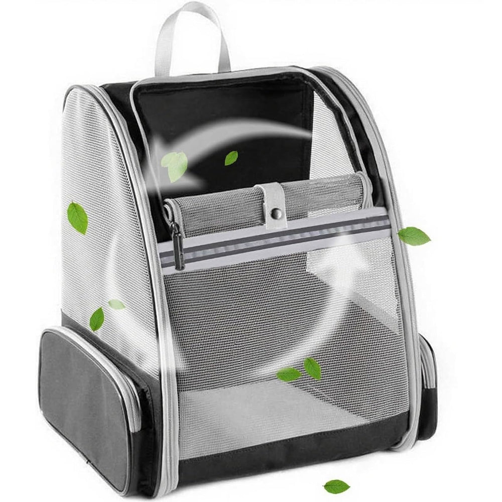 BEIKOTT mochila transportadora para mascotas vista frontal, ideal para viajes y paseo cómodo