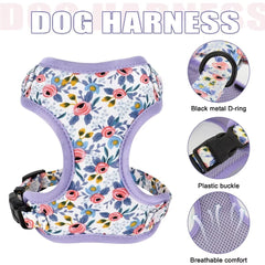 Arnés Beirui de malla suave azul XXS para perros pequeños.