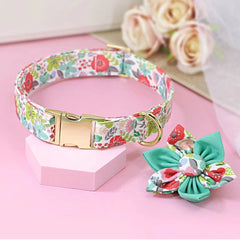 Beirui collar perro floral, costuras firmes para mayor durabilidad en juegos y paseos.