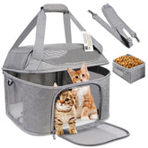Bejibear transportín para gatos: espacio para dos felinos y comodidad