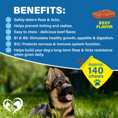 Guía de dosis por peso Beloved Pets, dosis diaria según tamaño.