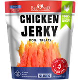Beloved Pets tiras de pollo deshidratadas para perros, alto contenido proteico ideal para entrenamiento.