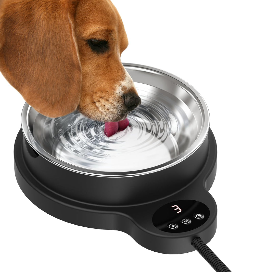 BEMOKURI tazón-agua-caliente para perros y gatos con 3 ajustes de temperatura