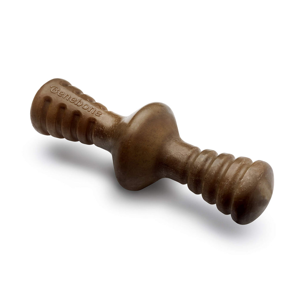 Benebone Zaggler, juguete rodante con bacon real para perros activos.