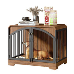 Berenlefe jaula-perro de madera con diseño casa de campo y ventilación 360 grados