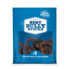 Best Bully Sticks: anillos de dentición para cachorros con colágeno bovino, masticación segura.