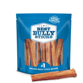 Best Bully Sticks bastón de 6 pulgadas para perros grandes, masticación prolongada.