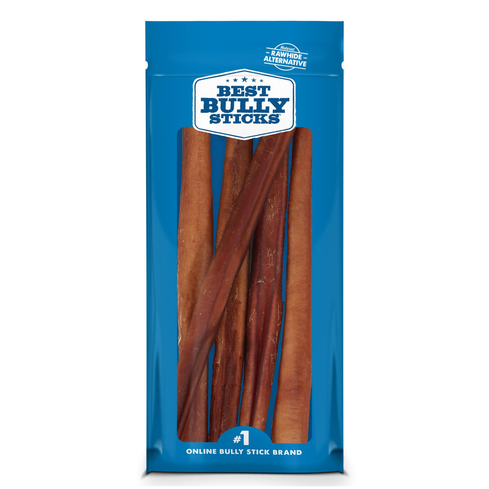 Best Bully Sticks tiras de ternera 12 pulgadas para perros grandes, sabor natural.