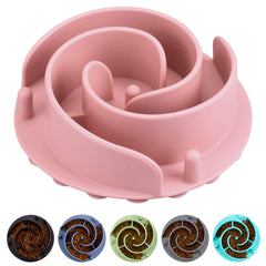 Bestalk inserto comedero lento para perro rosa, mejora ritmo suave al comer