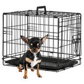 BestPet jaula para perros 18 pulgadas, vista frontal, seguridad reforzada para entrenamiento y descanso