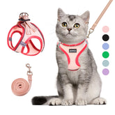 Betmaypet arnés para gatos rosa, vista general cómodo para paseos tranquilos al exterior