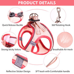 Betmaypet correa para gatos rosa con diseño a prueba de escapes para mayor seguridad