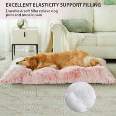 Cama grande BFPETHOME con base antideslizante rosa para descanso estable.