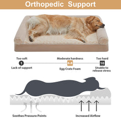 Funda lavable para cama de perro grande de BFPETHOME para limpieza fácil.