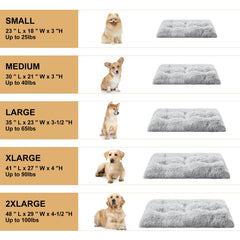 Dimensiones extragrandes de 122 x 74 cm para perros grandes.
