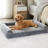 Cama ortopédica BFPETHOME para perros grandes con espuma de alta densidad para apoyar articulaciones.