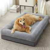 Cama ortopédica BFPETHOME XL en exterior para perros grandes con soporte cómodo