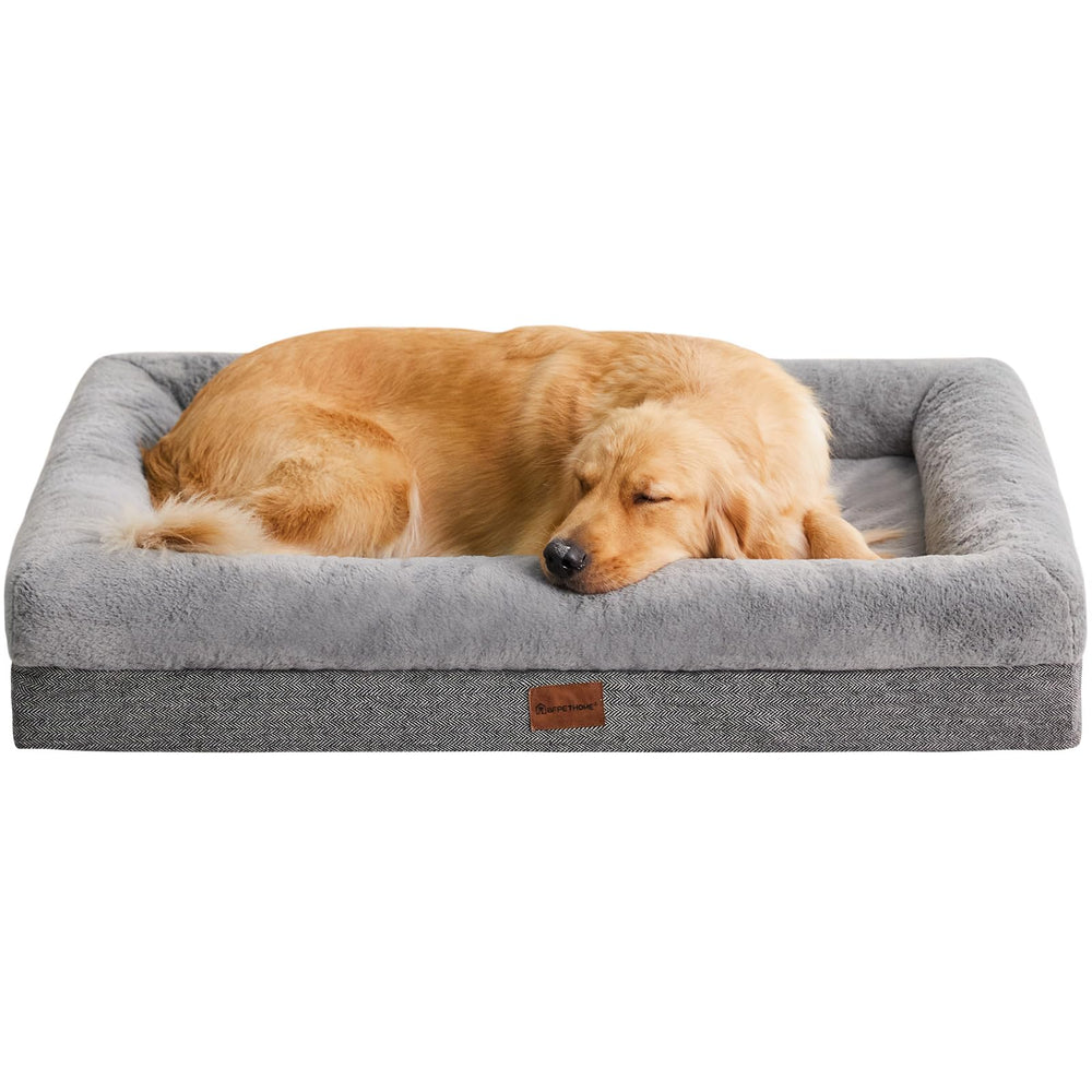 Cama BFPETHOME XL con cubierta impermeable y cremallera facilita limpieza.