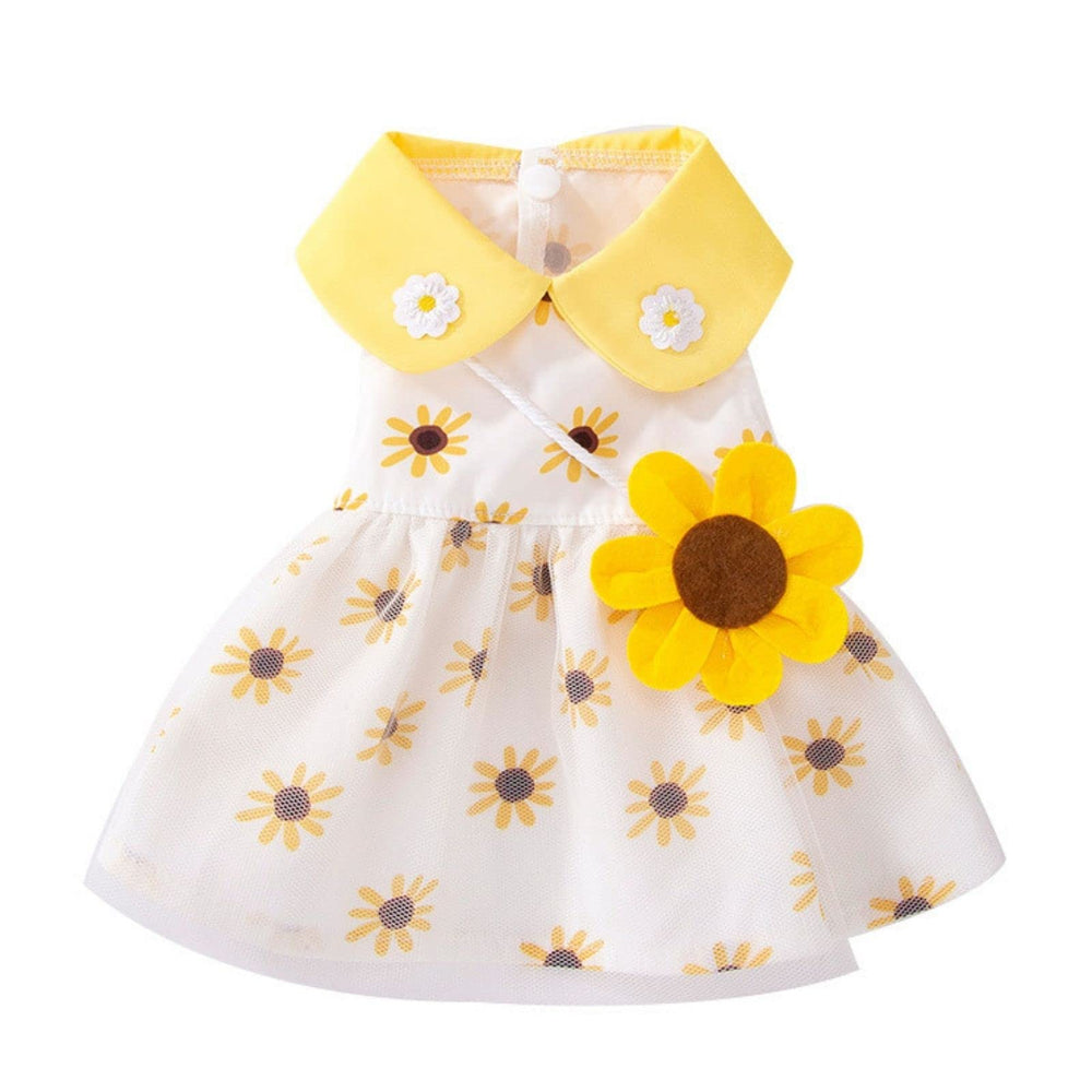 BIECWIAY vestido para perros con girasol, cómodo y vistoso para salidas diarias