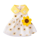 BIECWIAY vestido para perros con girasol, cómodo y vistoso para salidas diarias