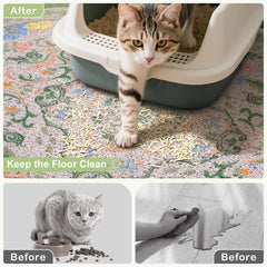 Bienbee alfombra-arena-gato-antideslizante-base: mantiene estable la caja de arena.