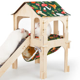 Bienbee castillo doble nivel visto de frente, ideal para esconderse y jugar.